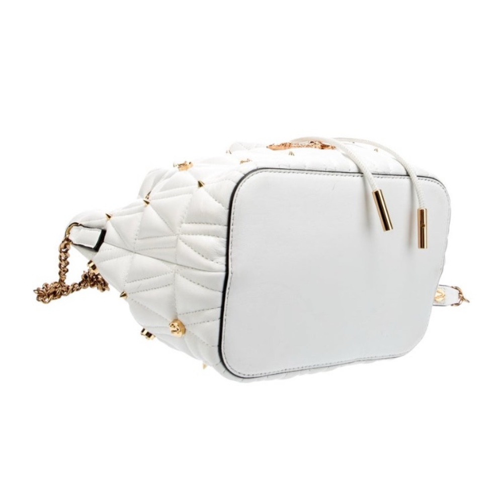 Versace White and Gold Quilted Shoulder Bag - Picture 4 of 4